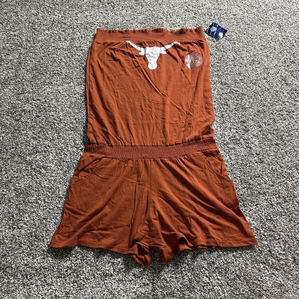 Texas University Longhorns Horns Women Romper Junior Fit Officially Licensed XL